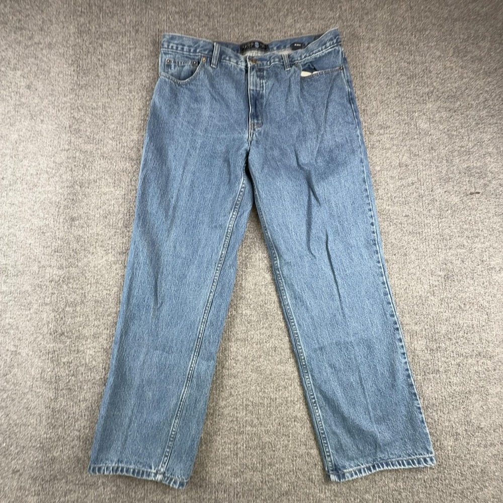 Y2K IZOD Jeans Mens 38x30 Blue Classic Fit Medium Wash Straight Leg Denim Pants